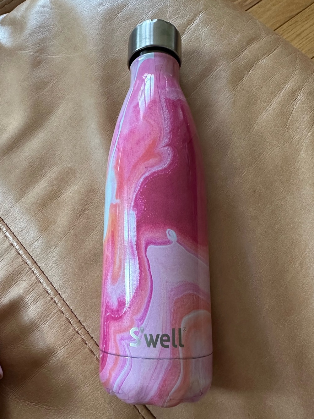 S'well Pink Marble Swirl Insulated Bottle 17 oz